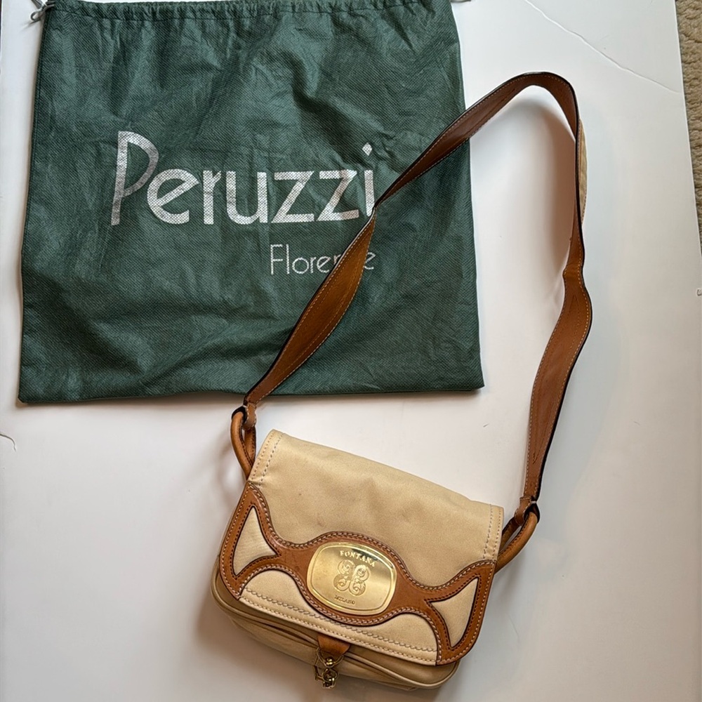 Purse purchased in Florencee, Italy. Some small spots on the fabric. Still great